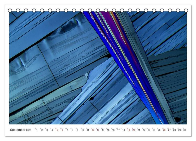 Produktbild: Fantastische Welten Mikrokristalle (Tischkalender 2026 DIN A5 quer), CALVENDO Monatskalender