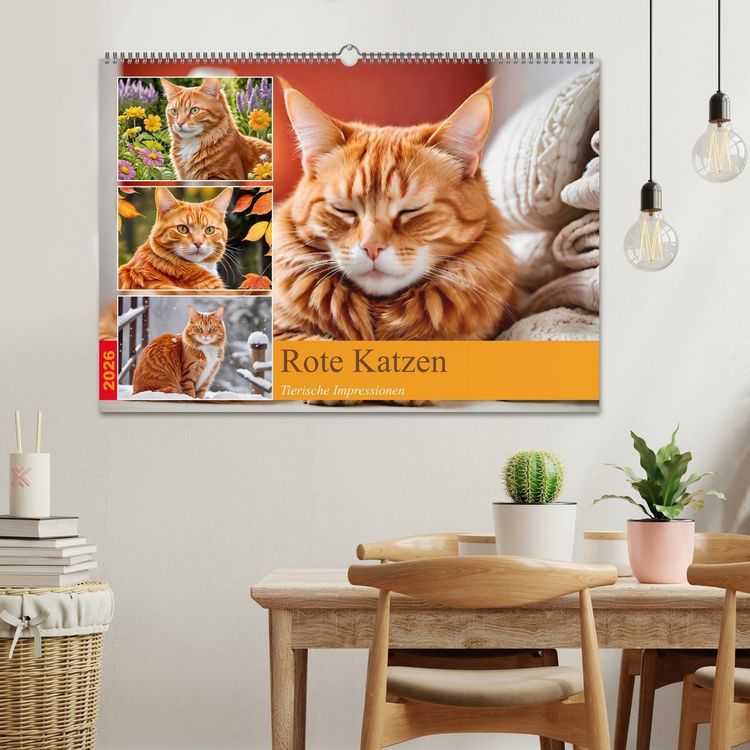 Produktbild: Rote Katzen (Wandkalender 2026 DIN A2 quer), CALVENDO Monatskalender