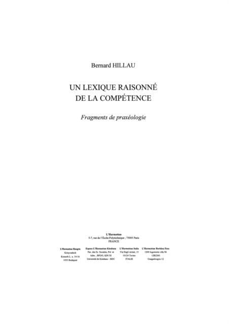 Produktbild: Un lexique raisonne de la competence