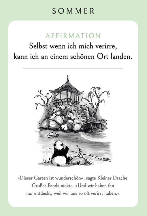 Produktbild: Gro&szlig;er Panda und Kleiner Drache Affirmationskarten