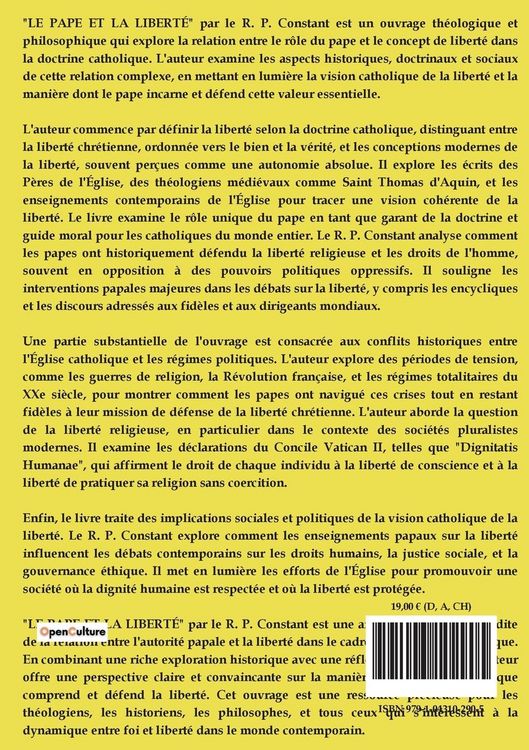 Produktbild: Le Pape et la libert&eacute;