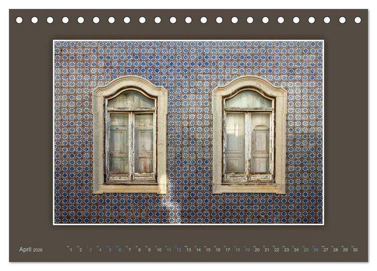 Produktbild: Azulejo-Fassaden in Portugal (Tischkalender 2026 DIN A5 quer), CALVENDO Monatskalender