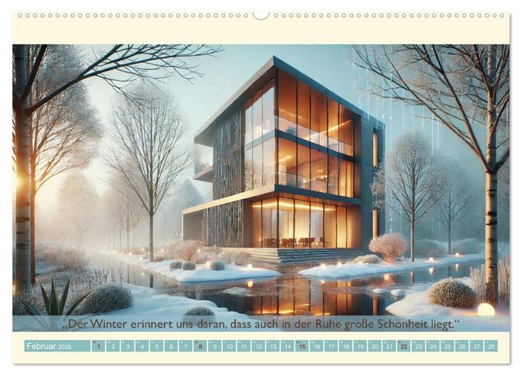 Produktbild: Architektur und Natur im Rhythmus der Jahreszeiten (Wandkalender 2026 DIN A2 quer), CALVENDO Monatskalender