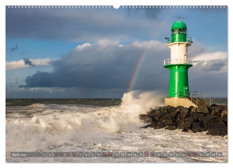 Produktbild: OSTSEEK&Uuml;STE Sehnsuchtsorte in Mecklenburg-Vorpommern (hochwertiger Premium Wandkalender 2026 DIN A2 quer), Kunstdruck in Hochglanz
