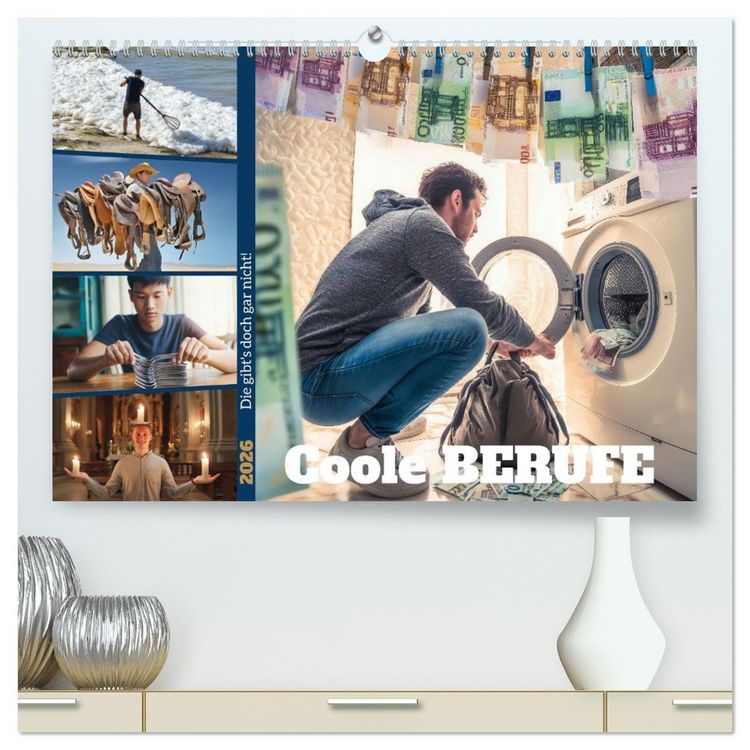 Produktbild: Coole Berufe (hochwertiger Premium Wandkalender 2026 DIN A2 quer), Kunstdruck in Hochglanz