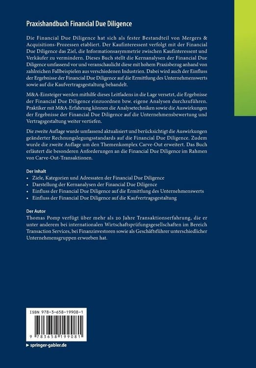 Produktbild: Praxishandbuch Financial Due Diligence
