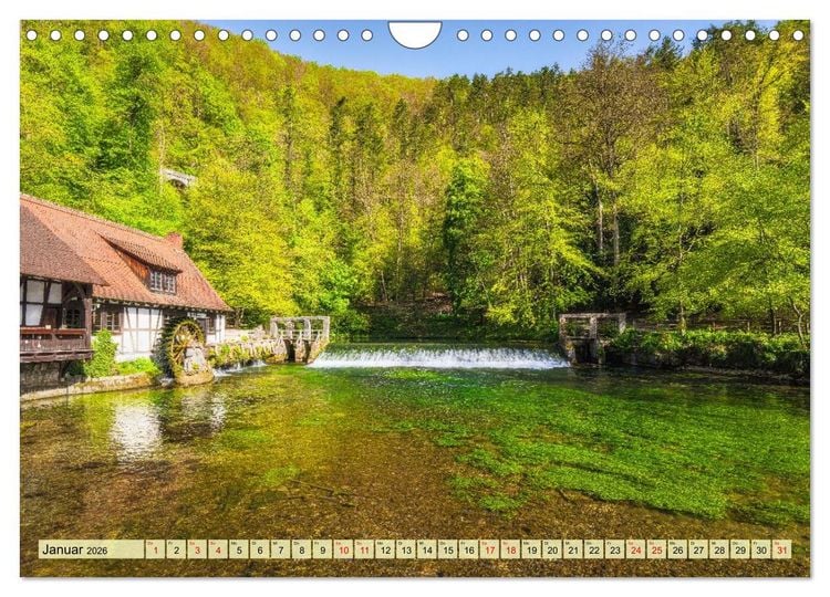 Produktbild: Faszinierende Karstquellen auf der Schw&auml;bischen Alb (Wandkalender 2026 DIN A4 quer), CALVENDO Monatskalender