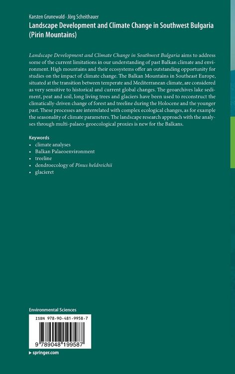 Produktbild: Landscape Development and Climate Change in Southwest Bulgaria (Pirin Mountains)