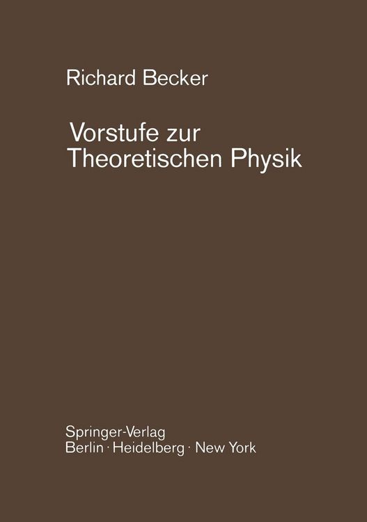 Produktbild: Vorstufe zur Theoretischen Physik