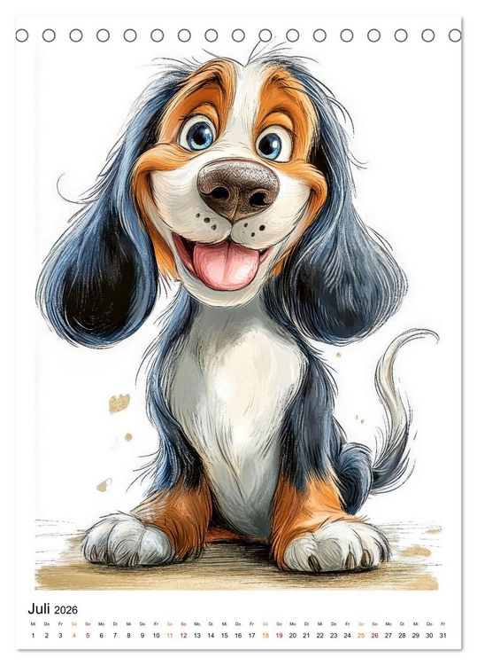 Produktbild: Hunde mit Humor (Tischkalender 2026 DIN A5 hoch), CALVENDO Monatskalender