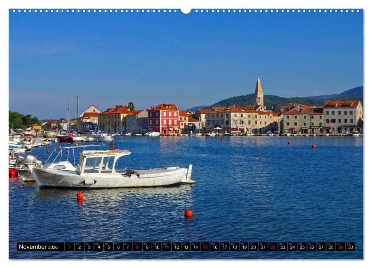 Produktbild: Hvar The sunny Island of Croatia (High Quality Premium Wall Calendar 2026 DIN A2 landscape),CALVENDO 12 Month Wall Calendar