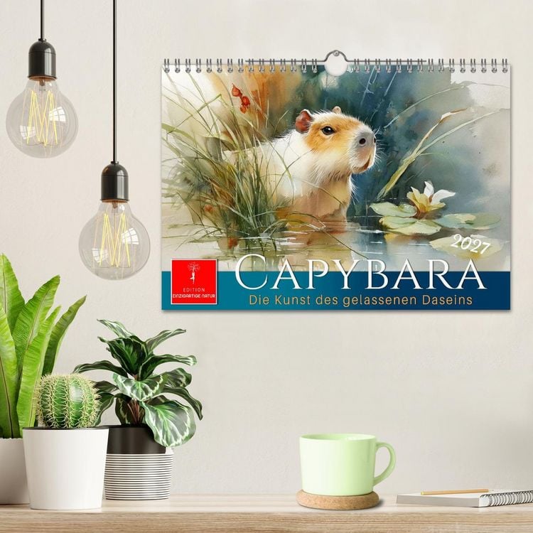 Produktbild: Capybara - die Kunst des gelassenen Daseins (Wandkalender 2027 DIN A4 quer), CALVENDO Monatskalender