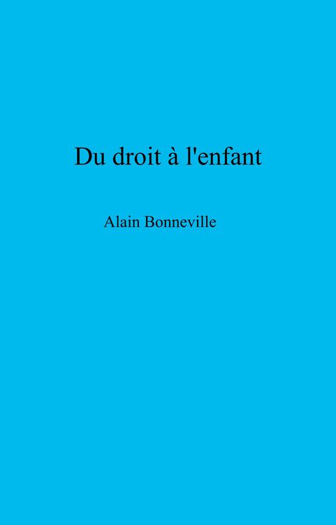 Produktbild: Du Droit a l'enfant