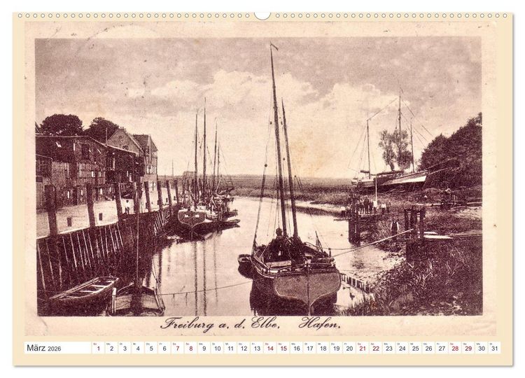 Produktbild: Gru&szlig; aus Freiburg an der Elbe (hochwertiger Premium Wandkalender 2026 DIN A2 quer), Kunstdruck in Hochglanz