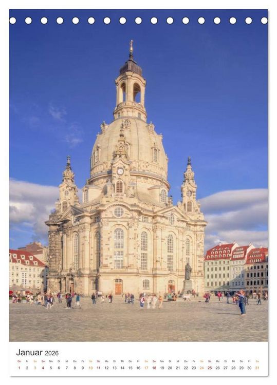 Produktbild: Highlights in Dresden (Tischkalender 2026 DIN A5 hoch), CALVENDO Monatskalender