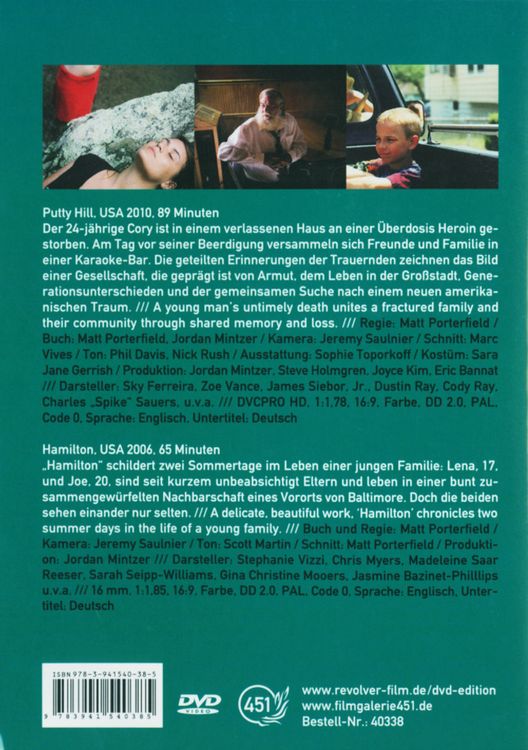 Produktbild: Putty Hill + Hamilton - Zwei Filme von Matt Porterfield