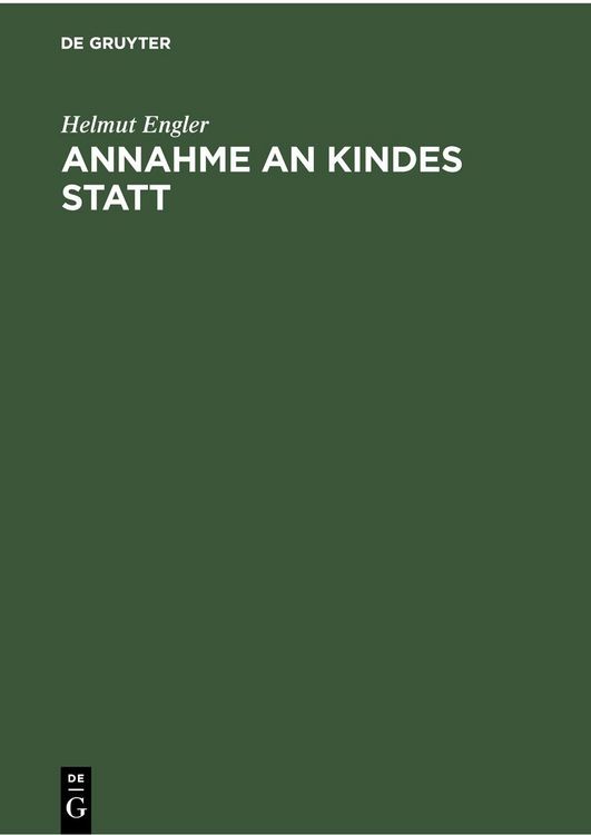Produktbild: Annahme an Kindes Statt