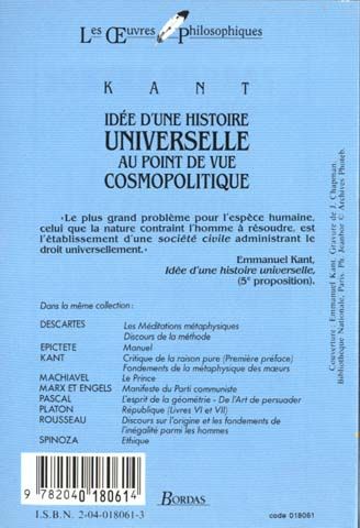 Produktbild: Id&eacute;e d'une histoire universelle au point de vue cosmopolite