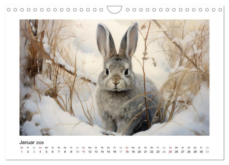 Produktbild: Hasenliebe (Wandkalender 2026 DIN A4 quer), CALVENDO Monatskalender