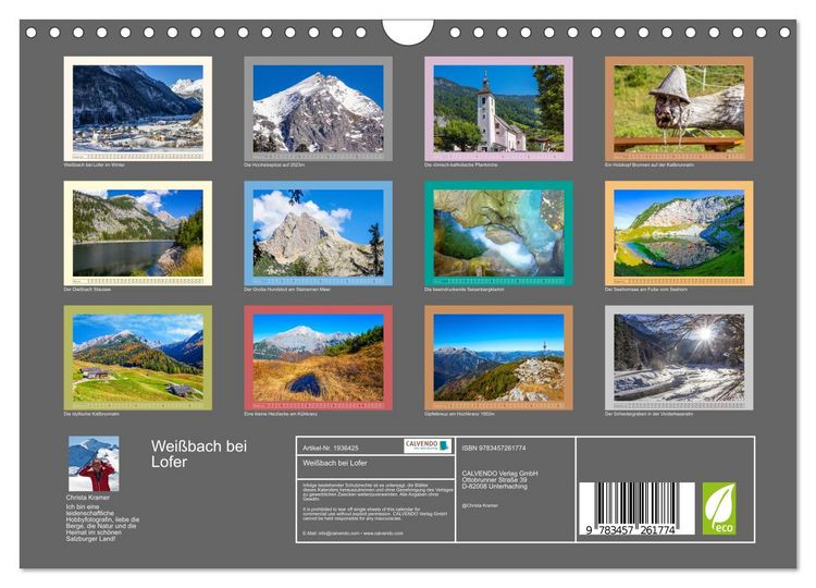 Produktbild: Wei&szlig;bach bei Lofer (Wandkalender 2026 DIN A4 quer), CALVENDO Monatskalender