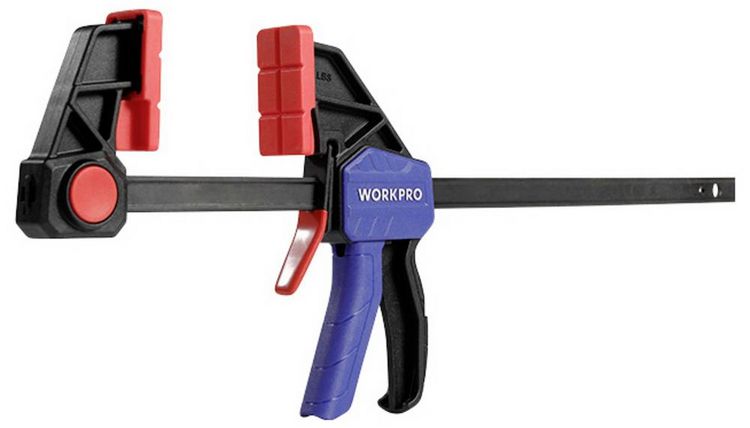 Produktbild: WorkPro WP232041 Einhandzwinge Produktabmessung, L&auml;nge: 450mm