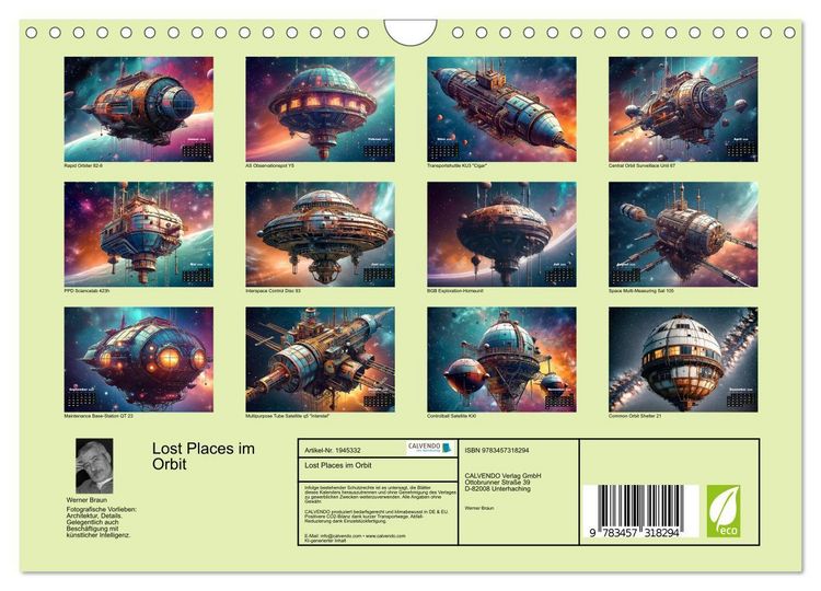 Produktbild: Lost Places im Orbit (Wandkalender 2026 DIN A4 quer), CALVENDO Monatskalender