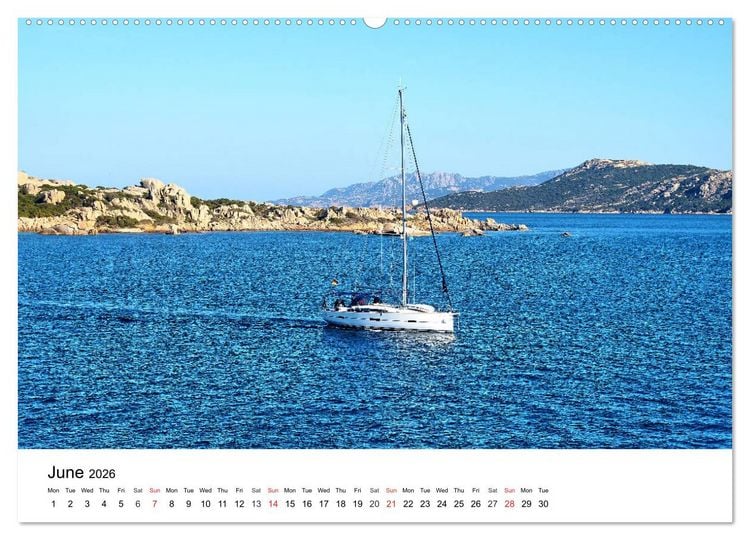 Produktbild: Bays of Sardinia (High Quality Premium Wall Calendar 2026 DIN A2 landscape),CALVENDO 12 Month Wall Calendar