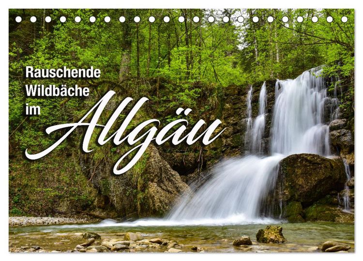 Produktbild: Rauschende Wildb&auml;che im Allg&auml;u (Tischkalender 2026 DIN A5 quer), CALVENDO Monatskalender