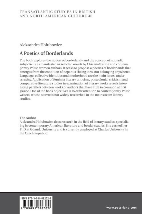 Produktbild: A Poetics of Borderlands