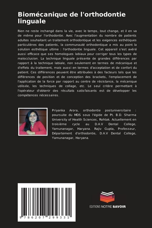 Produktbild: Biom&eacute;canique de l'orthodontie linguale