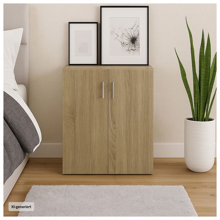 Produktbild: HTI-Living Kommode mit 2 Regalf&auml;chern Nina Sonoma Kommode mit 2 Regalf&auml;chern Nina Sonoma