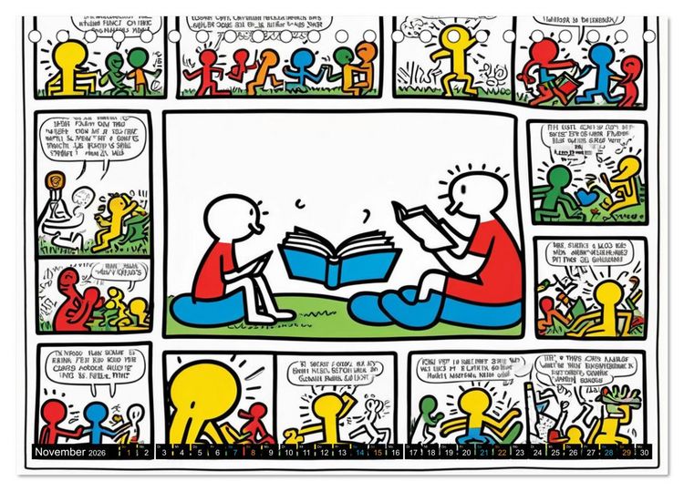Produktbild: Comics f&uuml;r Kinder . Kinder lieben Abwechslung (Tischkalender 2026 DIN A5 quer), CALVENDO Monatskalender