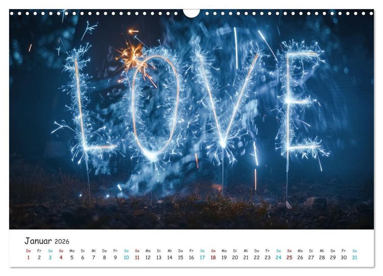 Produktbild: Die Melodie der Liebe (Wandkalender 2026 DIN A3 quer), CALVENDO Monatskalender