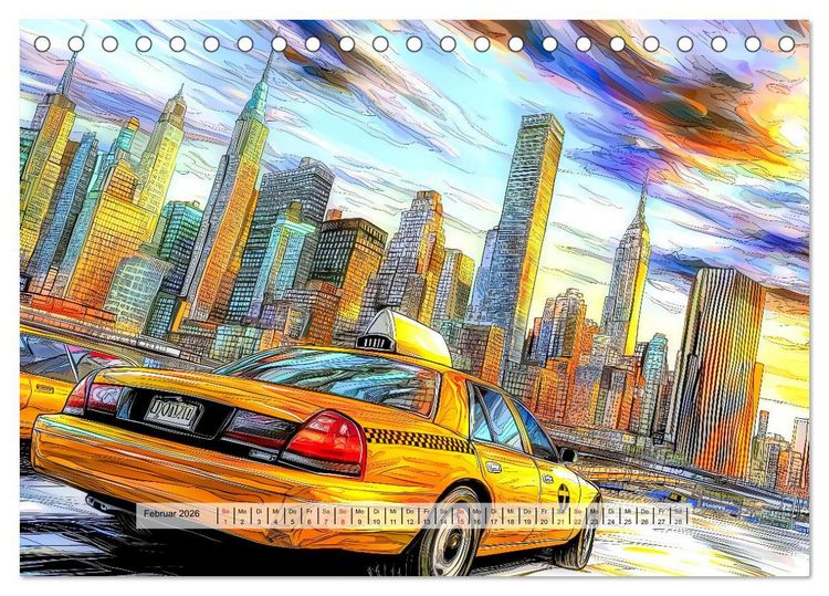Produktbild: Comic City (Tischkalender 2026 DIN A5 quer), CALVENDO Monatskalender