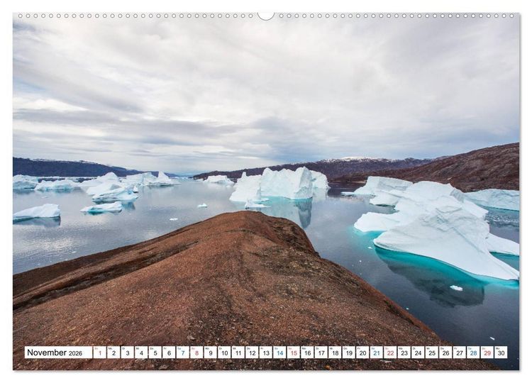 Produktbild: Scoresbysund - Sommer im gr&ouml;&szlig;ten und l&auml;ngsten Fjordsystem der Welt (Wandkalender 2026 DIN A2 quer), CALVENDO Monatskalender