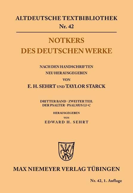 Produktbild: Notkers des Deutschen Werke