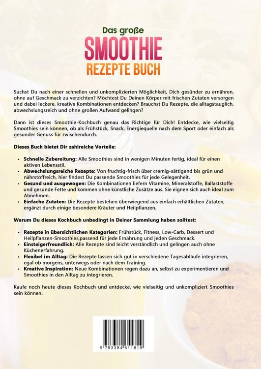 Produktbild: Das gro&szlig;e Smoothie Rezepte Buch