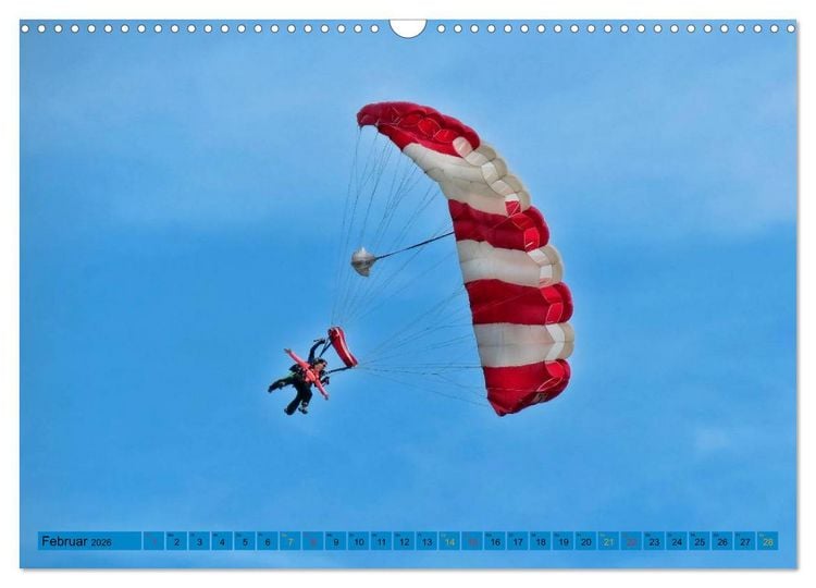 Produktbild: Fallschirmspringen - Mut und Abenteuer (Wandkalender 2026 DIN A3 quer), CALVENDO Monatskalender