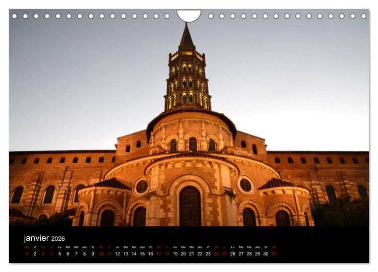 Produktbild: Toulousaine (Calendrier mural 2026 DIN A4 vertical), CALVENDO calendrier mensuel