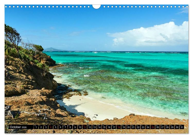 Produktbild: The Caribbean - St. Lucia, The Grenadines and Grenada (Wall Calendar 2026 DIN A3 landscape), CALVENDO 12 Month Wall Calendar