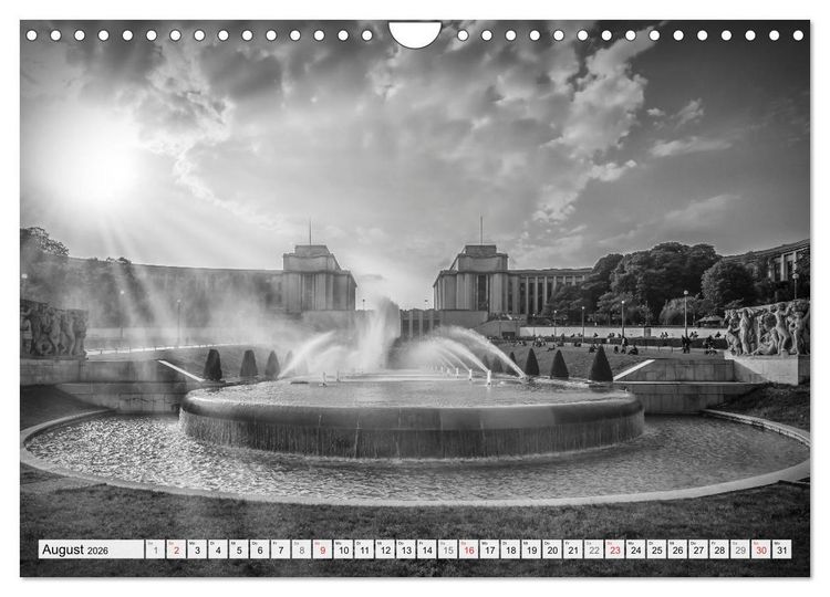 Produktbild: PARIS Monochrome Impressionen (Wandkalender 2026 DIN A4 quer), CALVENDO Monatskalender