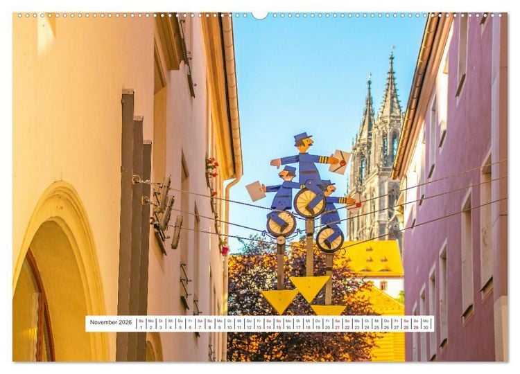 Produktbild: Mei&szlig;en und seine Wahrzeichen (hochwertiger Premium Wandkalender 2026 DIN A2 quer), Kunstdruck in Hochglanz