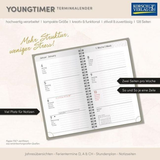 Produktbild: Taschenkalender Youngtimer Ocean Dreams 2027