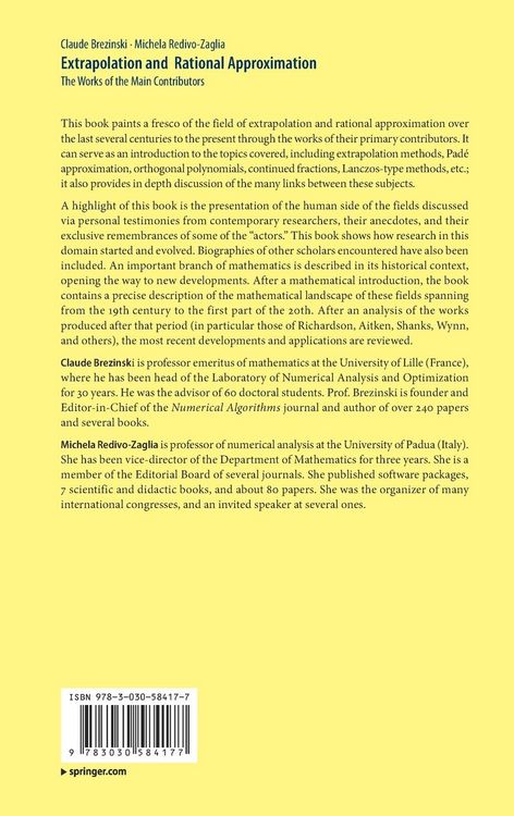Produktbild: Extrapolation and Rational Approximation