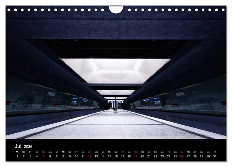 Produktbild: MetroMUC, Stationen im Untergrund M&uuml;nchens (Wandkalender 2026 DIN A4 quer), CALVENDO Monatskalender