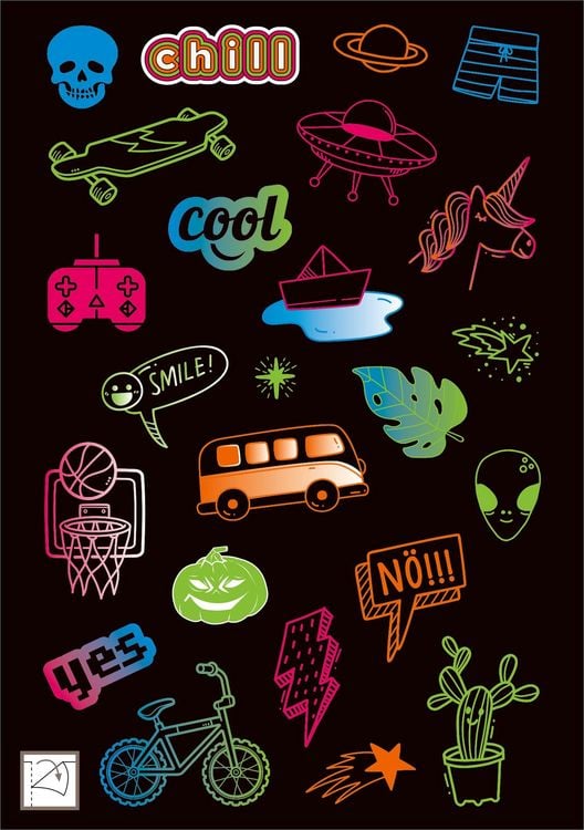 Produktbild: Neon-Sticker