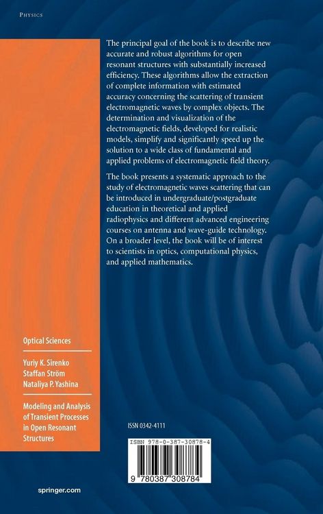 Produktbild: Modeling and Analysis of Transient Processes in Open Resonant Structures