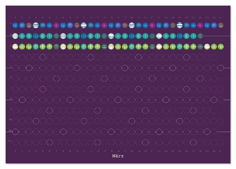 Produktbild: Perlenkalender (Tischkalender 2026 DIN A5 quer), CALVENDO Monatskalender