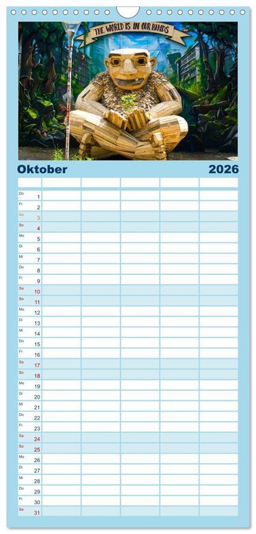 Produktbild: Familienplaner 2026 - Kopenhagen - Die wundervolle Hafenstadt mit 5 Spalten (Wandkalender, 21 x 45 cm) CALVENDO