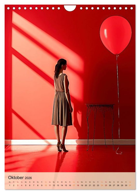 Produktbild: Rot, die sinnliche Farbe (Wandkalender 2026 DIN A4 hoch), CALVENDO Monatskalender